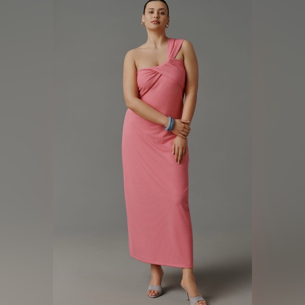 Porridge Antonia Twist-Front Ribbed Maxi Dress